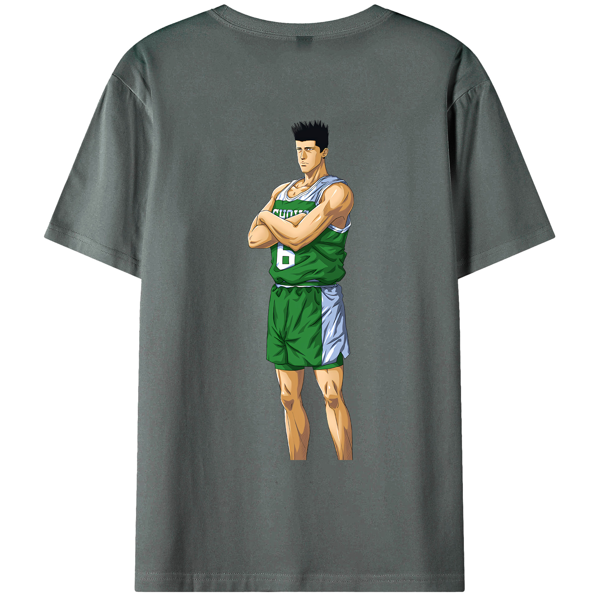 （画像用） SLAM DUNK／スラムダンク 綿100％ メンズ半袖Tシャツ（バックプリント） 通気性